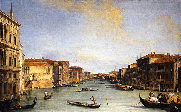 The Grand Canal from Palazzo Balbi towards the Rialto